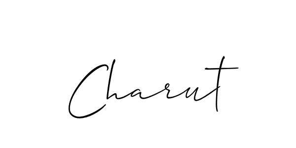 if you are searching for the best signature style for your name Charut. so please give up your signature search. here we have designed multiple signature styles  using Allison_Script. Charut signature style 2 images and pictures png