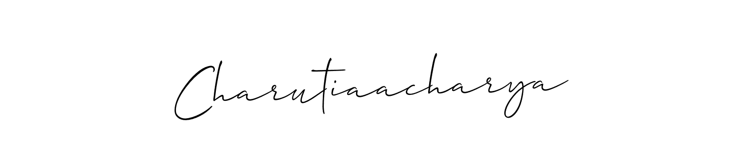 Charutiaacharya stylish signature style. Best Handwritten Sign (Allison_Script) for my name. Handwritten Signature Collection Ideas for my name Charutiaacharya. Charutiaacharya signature style 2 images and pictures png