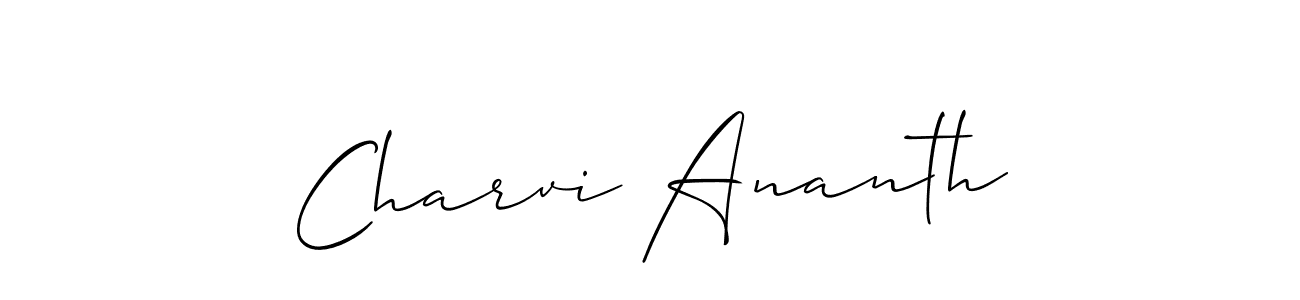 Charvi Ananth stylish signature style. Best Handwritten Sign (Allison_Script) for my name. Handwritten Signature Collection Ideas for my name Charvi Ananth. Charvi Ananth signature style 2 images and pictures png