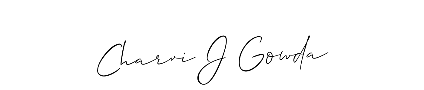 Make a beautiful signature design for name Charvi J Gowda. Use this online signature maker to create a handwritten signature for free. Charvi J Gowda signature style 2 images and pictures png