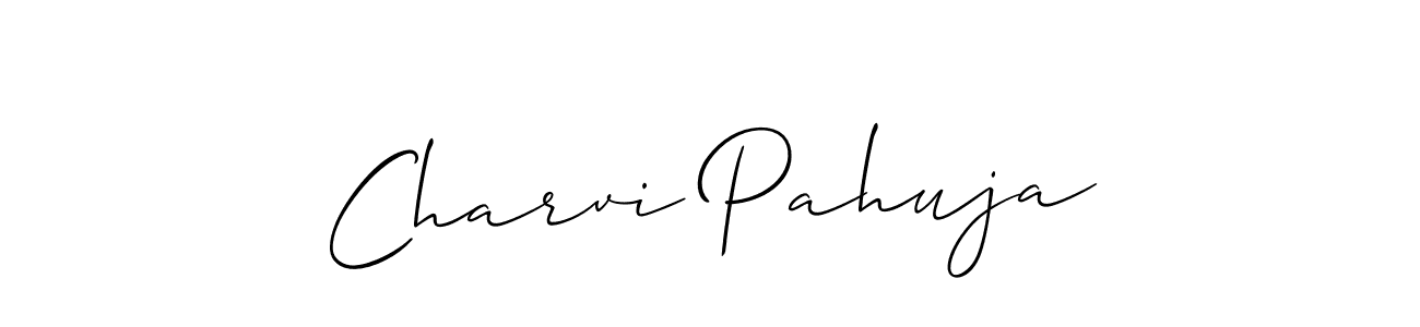 How to make Charvi Pahuja signature? Allison_Script is a professional autograph style. Create handwritten signature for Charvi Pahuja name. Charvi Pahuja signature style 2 images and pictures png