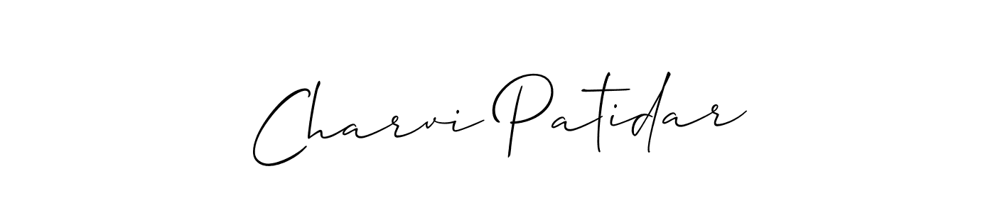 Make a short Charvi Patidar signature style. Manage your documents anywhere anytime using Allison_Script. Create and add eSignatures, submit forms, share and send files easily. Charvi Patidar signature style 2 images and pictures png