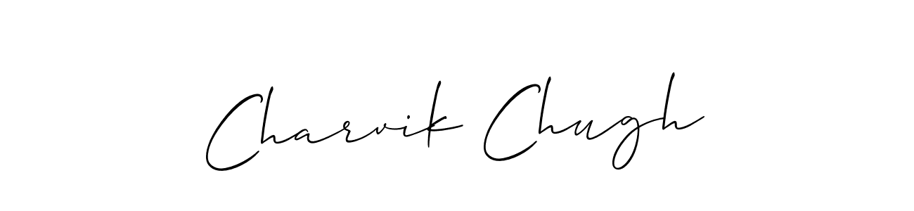 How to make Charvik Chugh signature? Allison_Script is a professional autograph style. Create handwritten signature for Charvik Chugh name. Charvik Chugh signature style 2 images and pictures png
