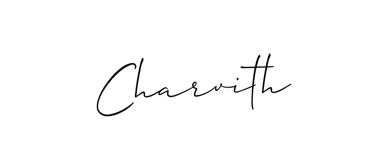 How to make Charvith signature? Allison_Script is a professional autograph style. Create handwritten signature for Charvith name. Charvith signature style 2 images and pictures png