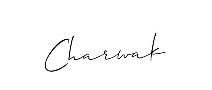 Use a signature maker to create a handwritten signature online. With this signature software, you can design (Allison_Script) your own signature for name Charwak. Charwak signature style 2 images and pictures png