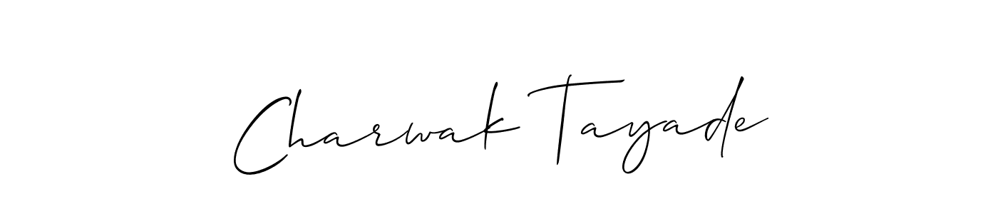 This is the best signature style for the Charwak Tayade name. Also you like these signature font (Allison_Script). Mix name signature. Charwak Tayade signature style 2 images and pictures png