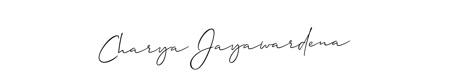Create a beautiful signature design for name Charya Jayawardena. With this signature (Allison_Script) fonts, you can make a handwritten signature for free. Charya Jayawardena signature style 2 images and pictures png