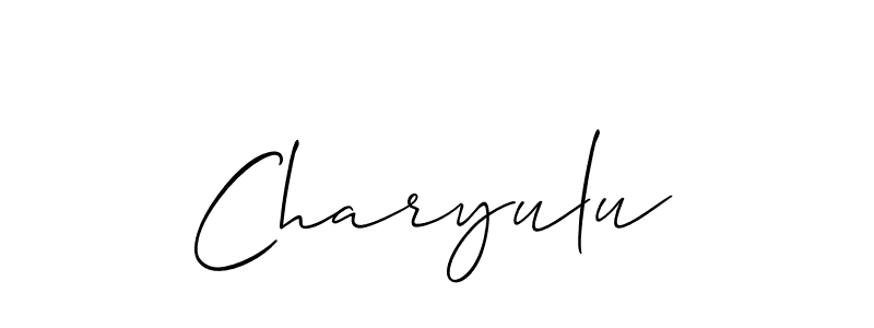 Design your own signature with our free online signature maker. With this signature software, you can create a handwritten (Allison_Script) signature for name Charyulu. Charyulu signature style 2 images and pictures png