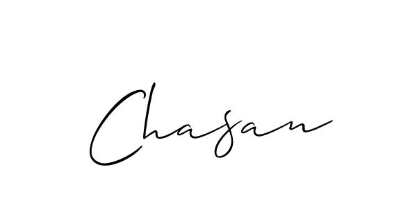 Create a beautiful signature design for name Chasan. With this signature (Allison_Script) fonts, you can make a handwritten signature for free. Chasan signature style 2 images and pictures png