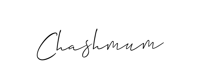 Create a beautiful signature design for name Chashmum. With this signature (Allison_Script) fonts, you can make a handwritten signature for free. Chashmum signature style 2 images and pictures png