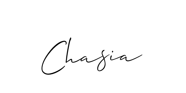 You should practise on your own different ways (Allison_Script) to write your name (Chasia) in signature. don't let someone else do it for you. Chasia signature style 2 images and pictures png