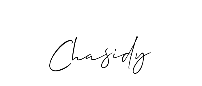 Design your own signature with our free online signature maker. With this signature software, you can create a handwritten (Allison_Script) signature for name Chasidy. Chasidy signature style 2 images and pictures png