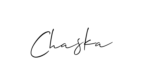 Create a beautiful signature design for name Chaska. With this signature (Allison_Script) fonts, you can make a handwritten signature for free. Chaska signature style 2 images and pictures png