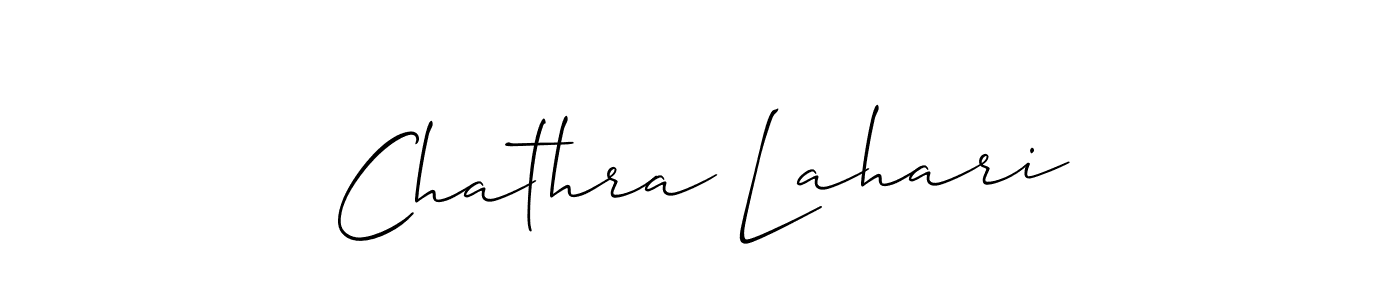 Chathra Lahari stylish signature style. Best Handwritten Sign (Allison_Script) for my name. Handwritten Signature Collection Ideas for my name Chathra Lahari. Chathra Lahari signature style 2 images and pictures png