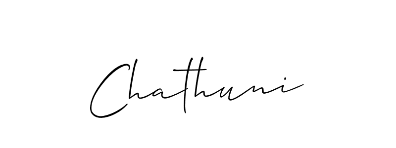 Create a beautiful signature design for name Chathuni. With this signature (Allison_Script) fonts, you can make a handwritten signature for free. Chathuni signature style 2 images and pictures png