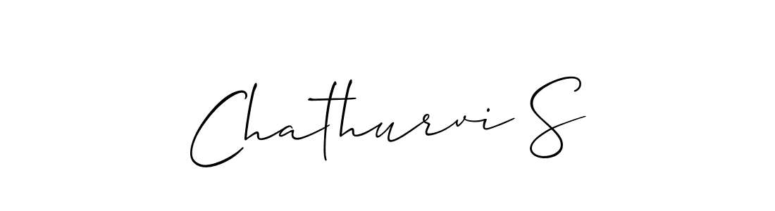 Create a beautiful signature design for name Chathurvi S. With this signature (Allison_Script) fonts, you can make a handwritten signature for free. Chathurvi S signature style 2 images and pictures png