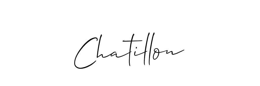 Make a beautiful signature design for name Chatillon. With this signature (Allison_Script) style, you can create a handwritten signature for free. Chatillon signature style 2 images and pictures png