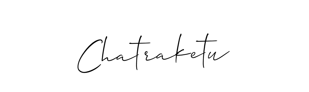 Design your own signature with our free online signature maker. With this signature software, you can create a handwritten (Allison_Script) signature for name Chatraketu. Chatraketu signature style 2 images and pictures png