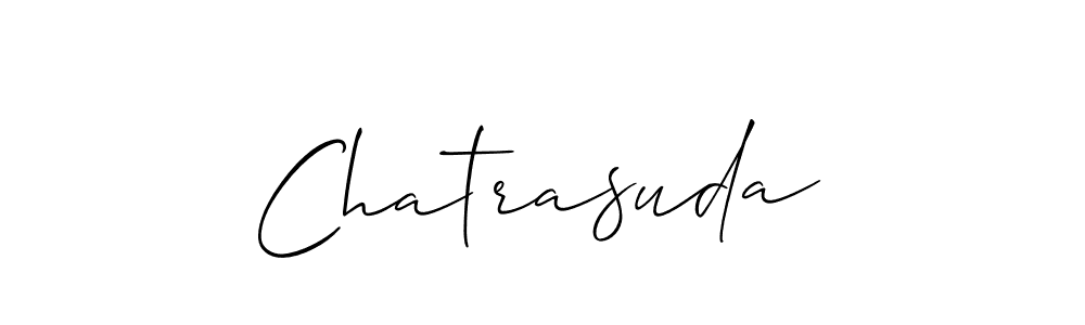 if you are searching for the best signature style for your name Chatrasuda. so please give up your signature search. here we have designed multiple signature styles  using Allison_Script. Chatrasuda signature style 2 images and pictures png