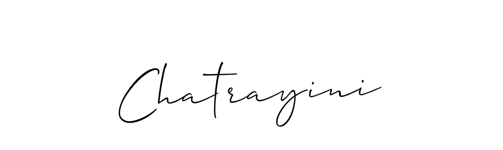 Design your own signature with our free online signature maker. With this signature software, you can create a handwritten (Allison_Script) signature for name Chatrayini. Chatrayini signature style 2 images and pictures png