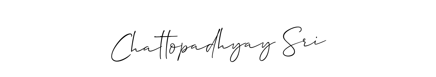 Allison_Script is a professional signature style that is perfect for those who want to add a touch of class to their signature. It is also a great choice for those who want to make their signature more unique. Get Chattopadhyay Sri name to fancy signature for free. Chattopadhyay Sri signature style 2 images and pictures png