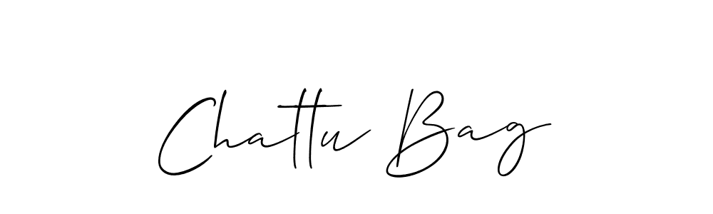 It looks lik you need a new signature style for name Chattu Bag. Design unique handwritten (Allison_Script) signature with our free signature maker in just a few clicks. Chattu Bag signature style 2 images and pictures png