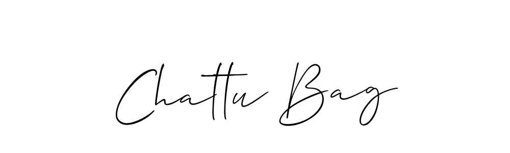 Use a signature maker to create a handwritten signature online. With this signature software, you can design (Allison_Script) your own signature for name Chattu Bag. Chattu Bag signature style 2 images and pictures png