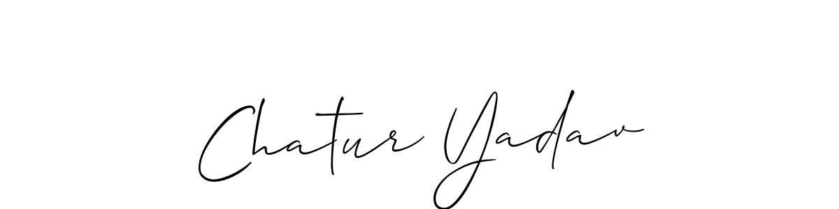 Chatur Yadav stylish signature style. Best Handwritten Sign (Allison_Script) for my name. Handwritten Signature Collection Ideas for my name Chatur Yadav. Chatur Yadav signature style 2 images and pictures png