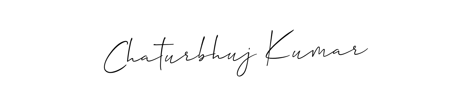 You should practise on your own different ways (Allison_Script) to write your name (Chaturbhuj Kumar) in signature. don't let someone else do it for you. Chaturbhuj Kumar signature style 2 images and pictures png