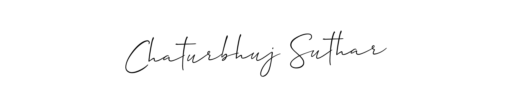It looks lik you need a new signature style for name Chaturbhuj Suthar. Design unique handwritten (Allison_Script) signature with our free signature maker in just a few clicks. Chaturbhuj Suthar signature style 2 images and pictures png