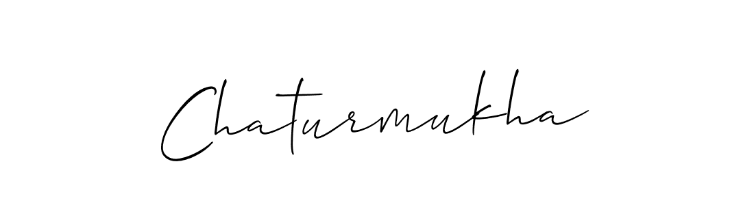 How to make Chaturmukha signature? Allison_Script is a professional autograph style. Create handwritten signature for Chaturmukha name. Chaturmukha signature style 2 images and pictures png