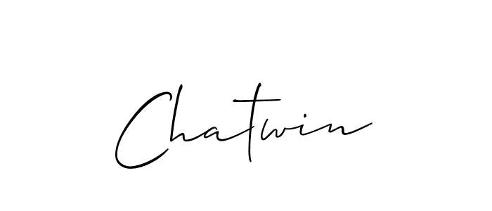 How to make Chatwin signature? Allison_Script is a professional autograph style. Create handwritten signature for Chatwin name. Chatwin signature style 2 images and pictures png