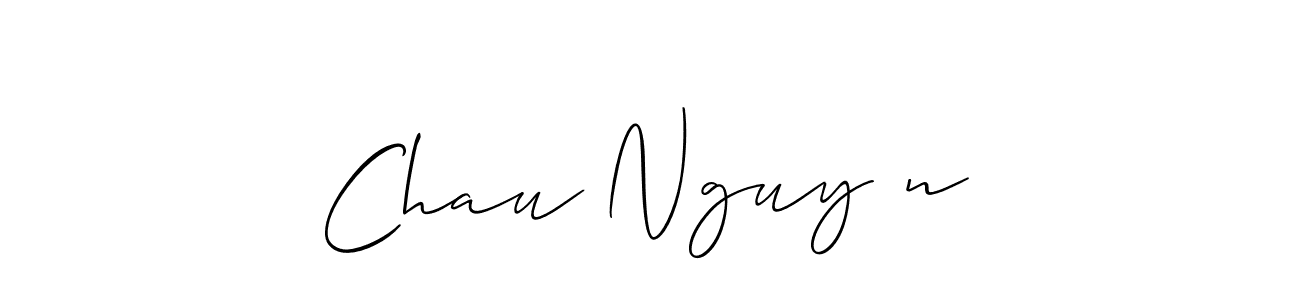 It looks lik you need a new signature style for name Chau Nguyễn. Design unique handwritten (Allison_Script) signature with our free signature maker in just a few clicks. Chau Nguyễn signature style 2 images and pictures png