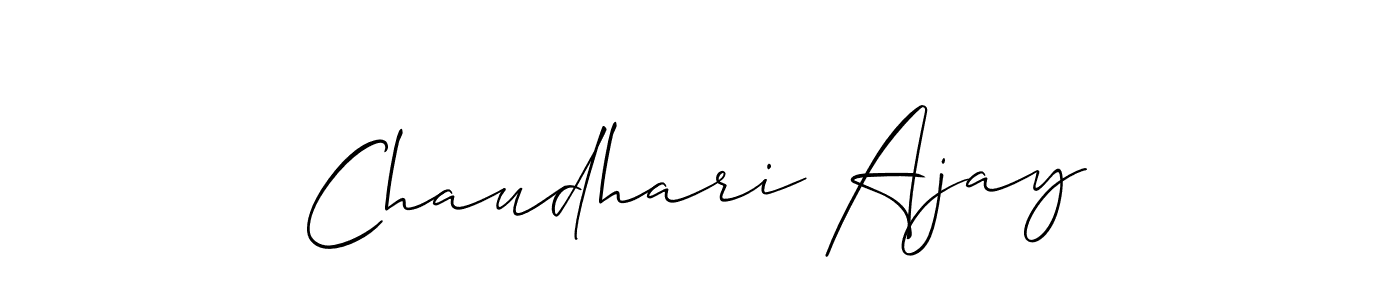 Also we have Chaudhari Ajay name is the best signature style. Create professional handwritten signature collection using Allison_Script autograph style. Chaudhari Ajay signature style 2 images and pictures png