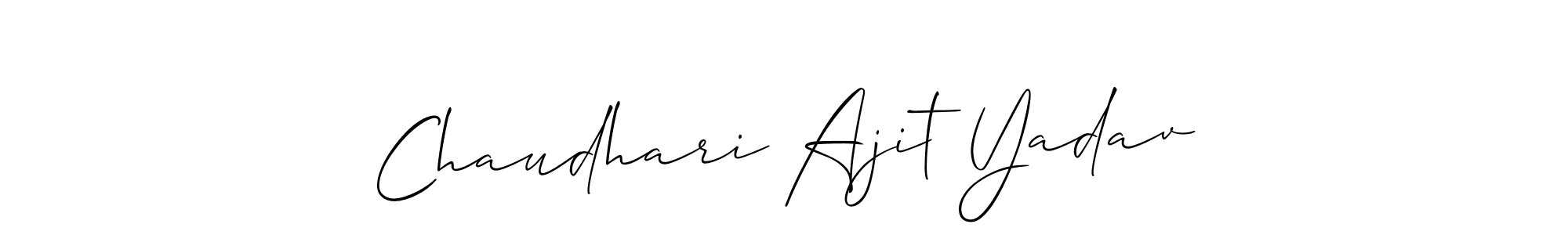 Use a signature maker to create a handwritten signature online. With this signature software, you can design (Allison_Script) your own signature for name Chaudhari Ajit Yadav. Chaudhari Ajit Yadav signature style 2 images and pictures png