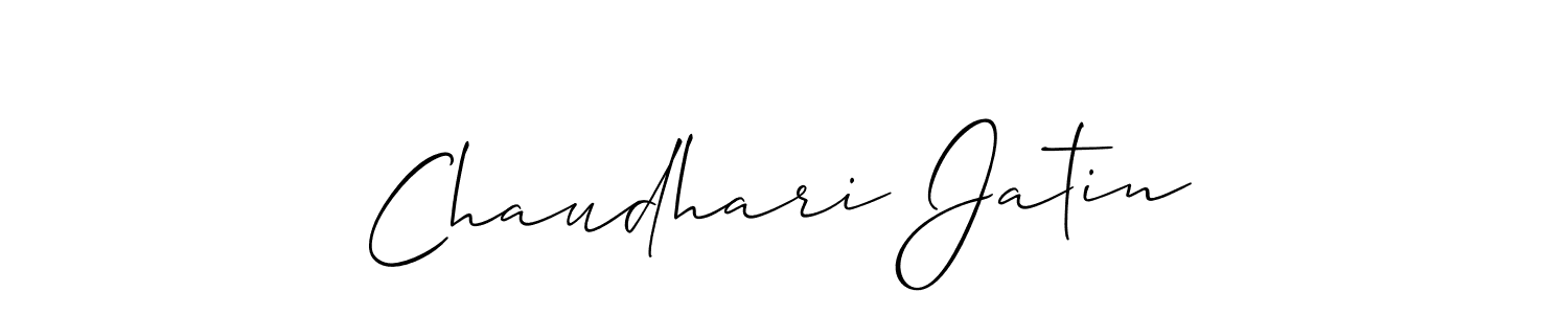 Create a beautiful signature design for name Chaudhari Jatin. With this signature (Allison_Script) fonts, you can make a handwritten signature for free. Chaudhari Jatin signature style 2 images and pictures png