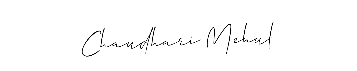 Make a beautiful signature design for name Chaudhari Mehul. With this signature (Allison_Script) style, you can create a handwritten signature for free. Chaudhari Mehul signature style 2 images and pictures png