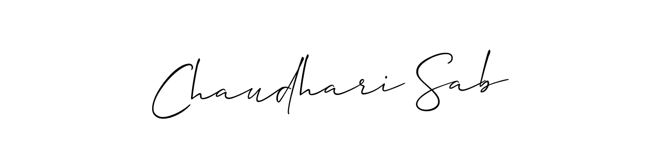 It looks lik you need a new signature style for name Chaudhari Sab. Design unique handwritten (Allison_Script) signature with our free signature maker in just a few clicks. Chaudhari Sab signature style 2 images and pictures png