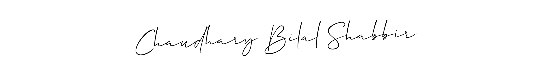 You should practise on your own different ways (Allison_Script) to write your name (Chaudhary Bilal Shabbir) in signature. don't let someone else do it for you. Chaudhary Bilal Shabbir signature style 2 images and pictures png