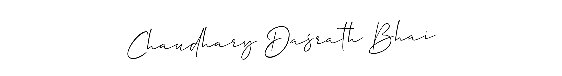 How to make Chaudhary Dasrath Bhai name signature. Use Allison_Script style for creating short signs online. This is the latest handwritten sign. Chaudhary Dasrath Bhai signature style 2 images and pictures png