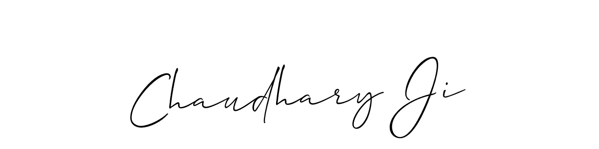 Make a beautiful signature design for name Chaudhary Ji. With this signature (Allison_Script) style, you can create a handwritten signature for free. Chaudhary Ji signature style 2 images and pictures png
