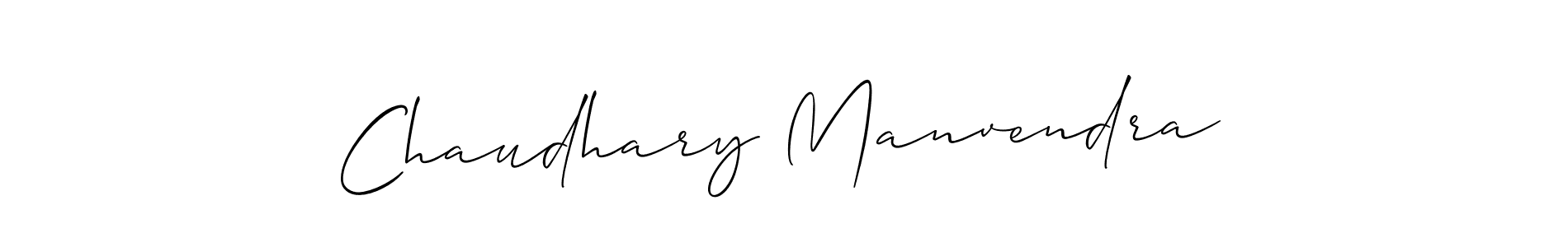 The best way (Allison_Script) to make a short signature is to pick only two or three words in your name. The name Chaudhary Manvendra include a total of six letters. For converting this name. Chaudhary Manvendra signature style 2 images and pictures png