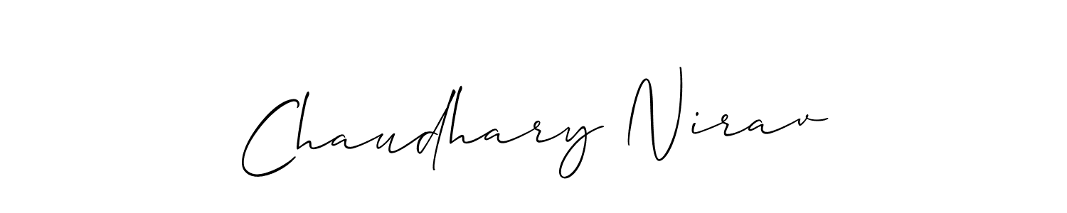 Create a beautiful signature design for name Chaudhary Nirav. With this signature (Allison_Script) fonts, you can make a handwritten signature for free. Chaudhary Nirav signature style 2 images and pictures png