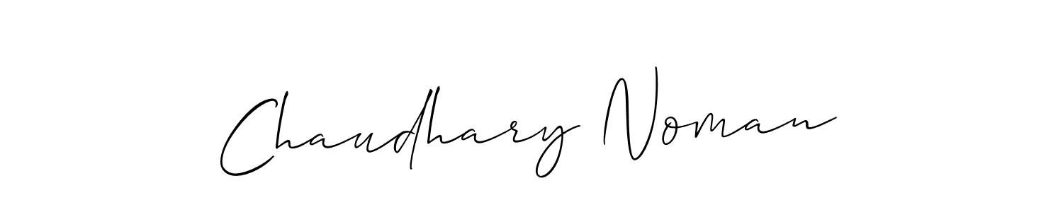 The best way (Allison_Script) to make a short signature is to pick only two or three words in your name. The name Chaudhary Noman include a total of six letters. For converting this name. Chaudhary Noman signature style 2 images and pictures png