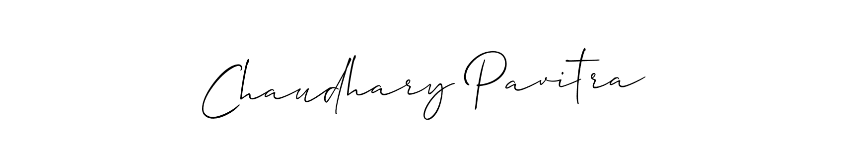 Design your own signature with our free online signature maker. With this signature software, you can create a handwritten (Allison_Script) signature for name Chaudhary Pavitra. Chaudhary Pavitra signature style 2 images and pictures png