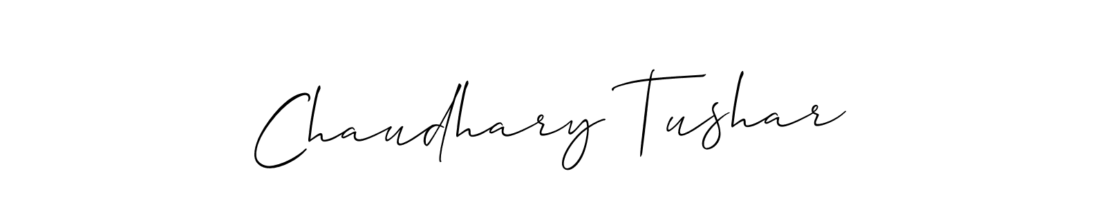 Make a short Chaudhary Tushar signature style. Manage your documents anywhere anytime using Allison_Script. Create and add eSignatures, submit forms, share and send files easily. Chaudhary Tushar signature style 2 images and pictures png