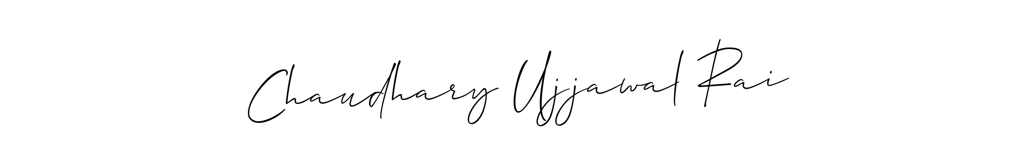 How to make Chaudhary Ujjawal Rai name signature. Use Allison_Script style for creating short signs online. This is the latest handwritten sign. Chaudhary Ujjawal Rai signature style 2 images and pictures png