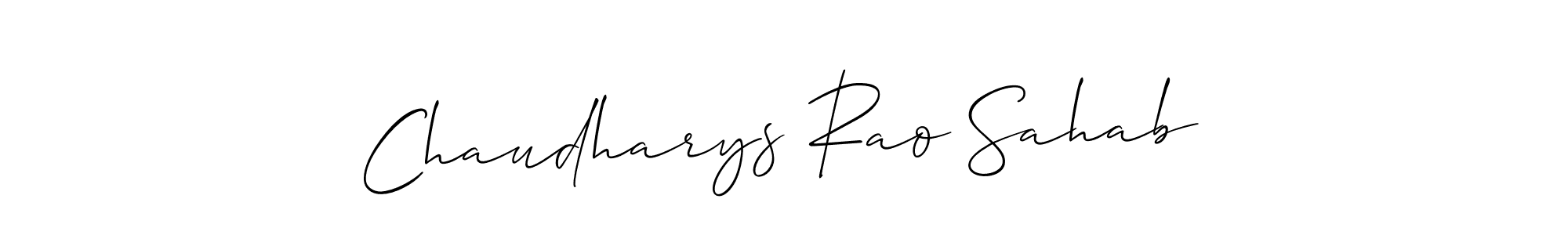 How to Draw Chaudharys Rao Sahab signature style? Allison_Script is a latest design signature styles for name Chaudharys Rao Sahab. Chaudharys Rao Sahab signature style 2 images and pictures png