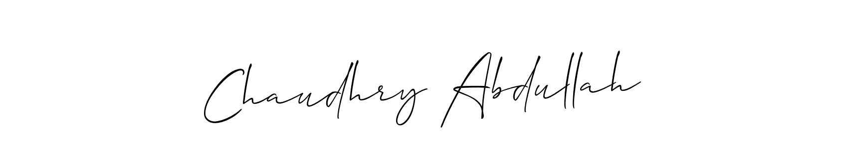 Make a beautiful signature design for name Chaudhry Abdullah. Use this online signature maker to create a handwritten signature for free. Chaudhry Abdullah signature style 2 images and pictures png