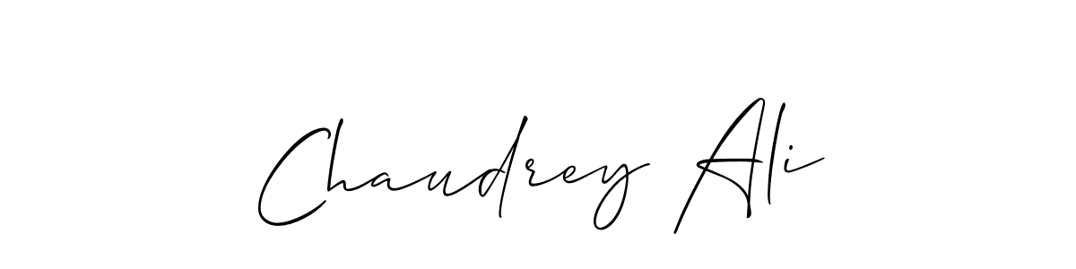 Use a signature maker to create a handwritten signature online. With this signature software, you can design (Allison_Script) your own signature for name Chaudrey Ali. Chaudrey Ali signature style 2 images and pictures png
